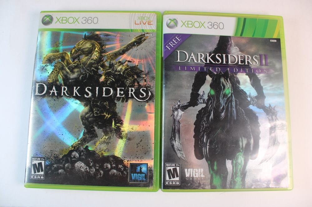 2 game lot/bundle: Darksiders 1 and 2 (Microsoft Xbox 360) Authentic, Complete